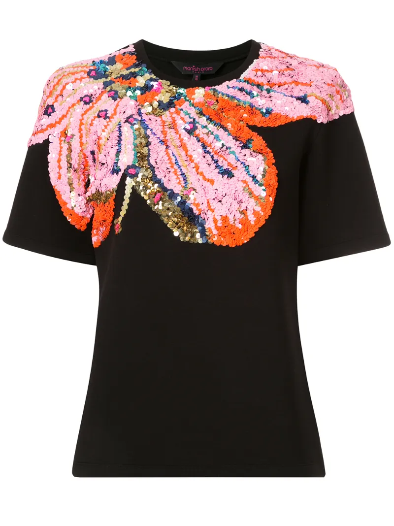 Manish Arora футболка с короткими рукавами и пайетками