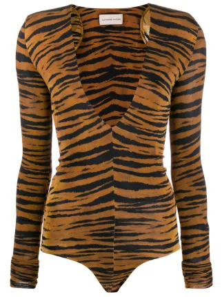 Tiger print leotard