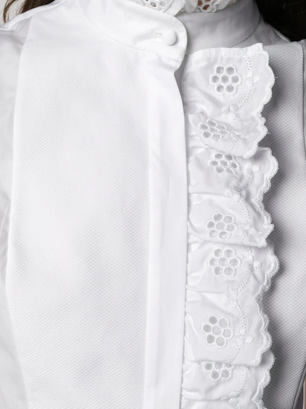 Alexander McQueen Jurk met broderie anglaise afwerking Wit