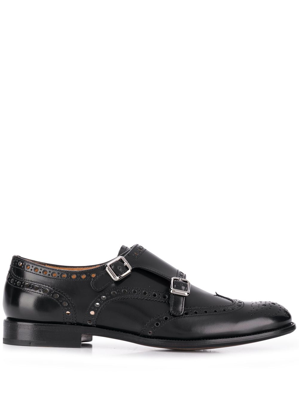 Shop Church's Brogue Monk Strap Shoes In Black