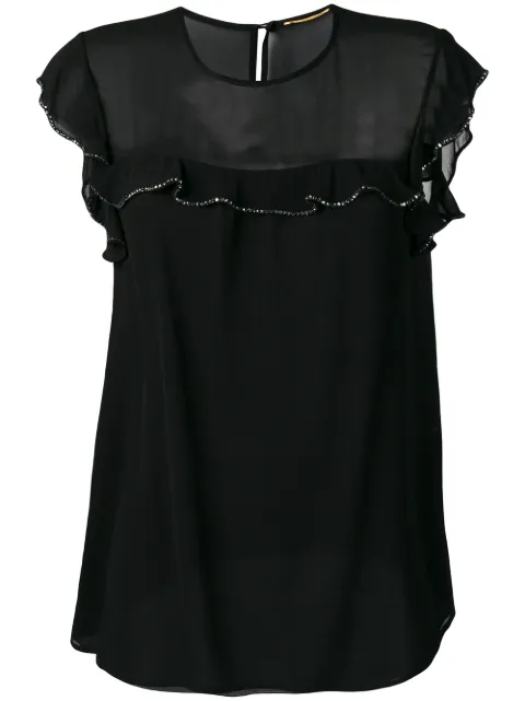 Saint Laurent crystal embellished blouse