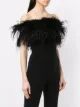 Isabel Sanchis feather plume shrug