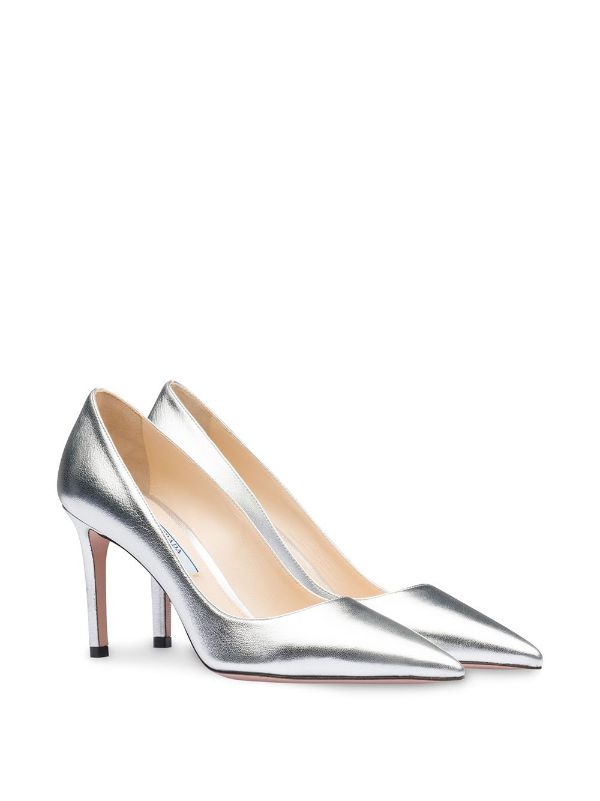 prada metallic pumps