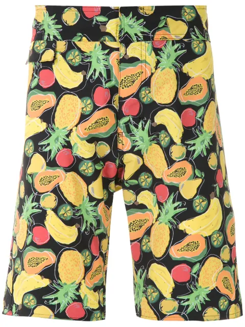 Amir Slama shorts de playa con estampado de frutas