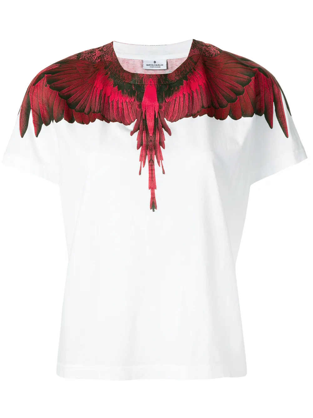COUNTY OF MILAN T-shirt Wings con stampa - Bianco