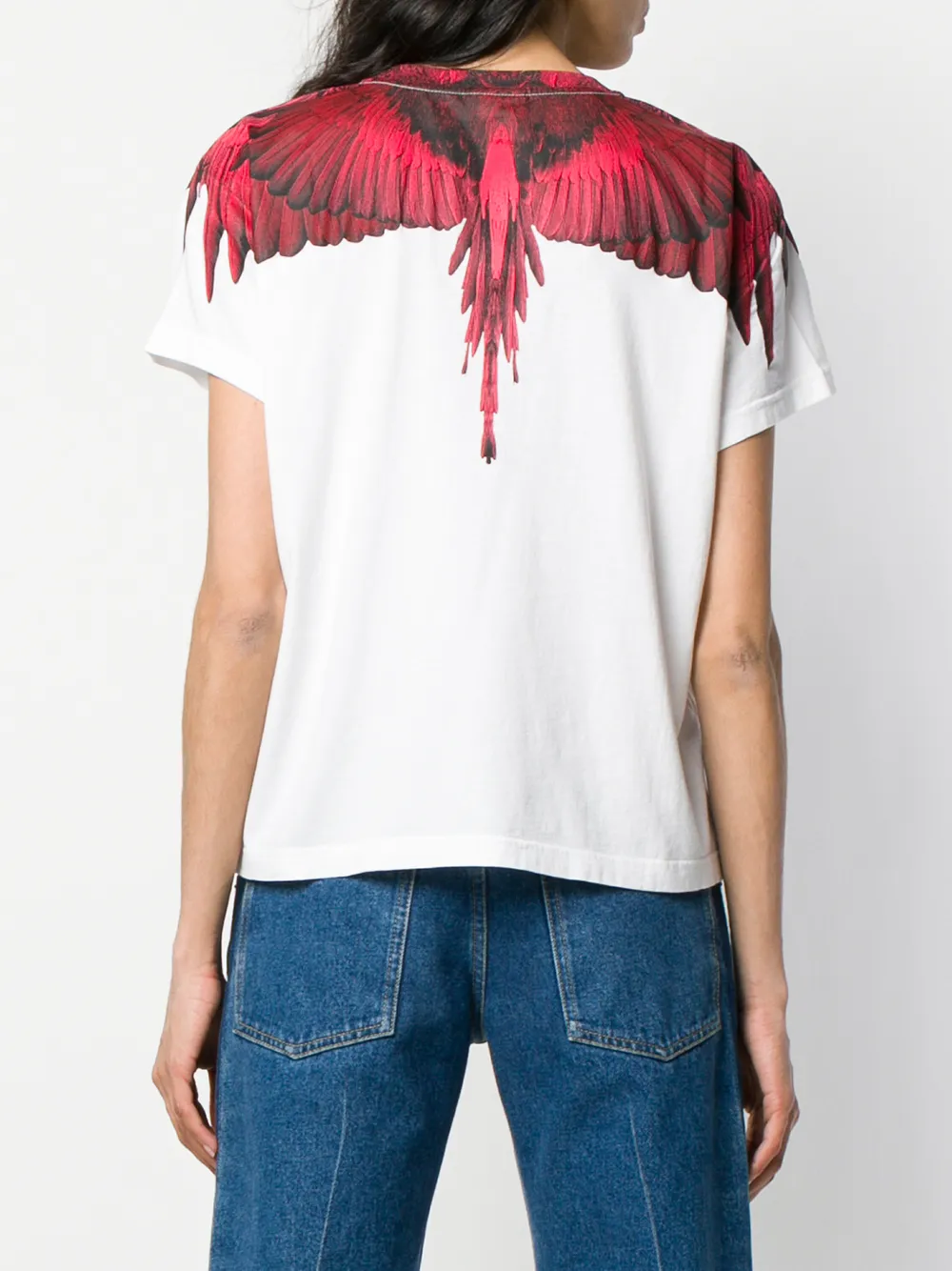 COUNTY OF MILAN T-shirt met vleugelprint Wit