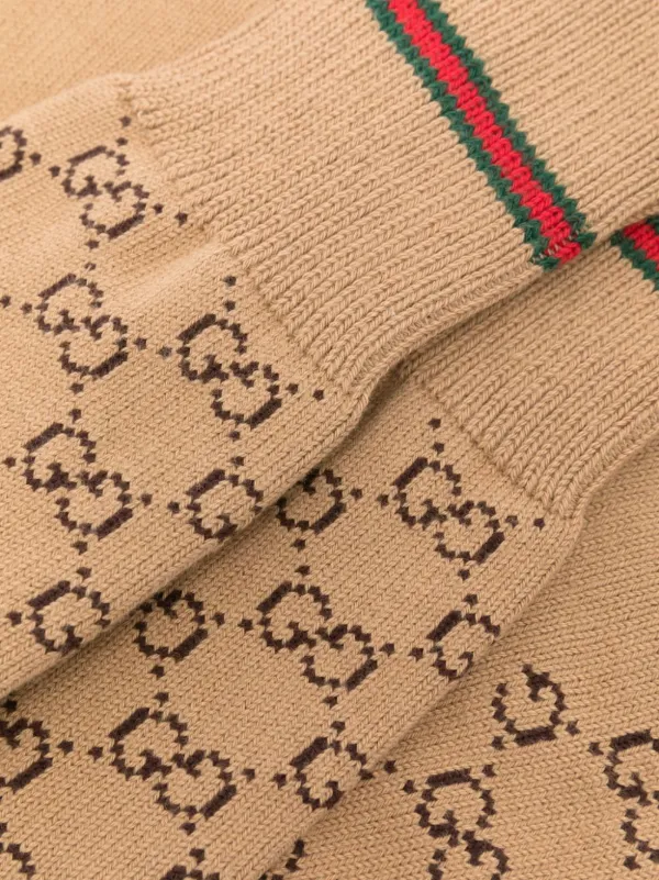 Gucci GG Pattern Socks | Neutrals | FARFETCH