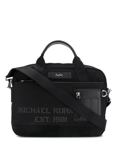 Michael Kors Leather Trim Laptop Bag Farfetch