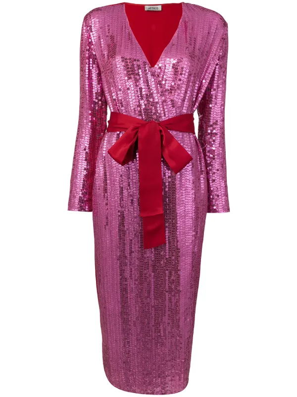express pink sequin dress