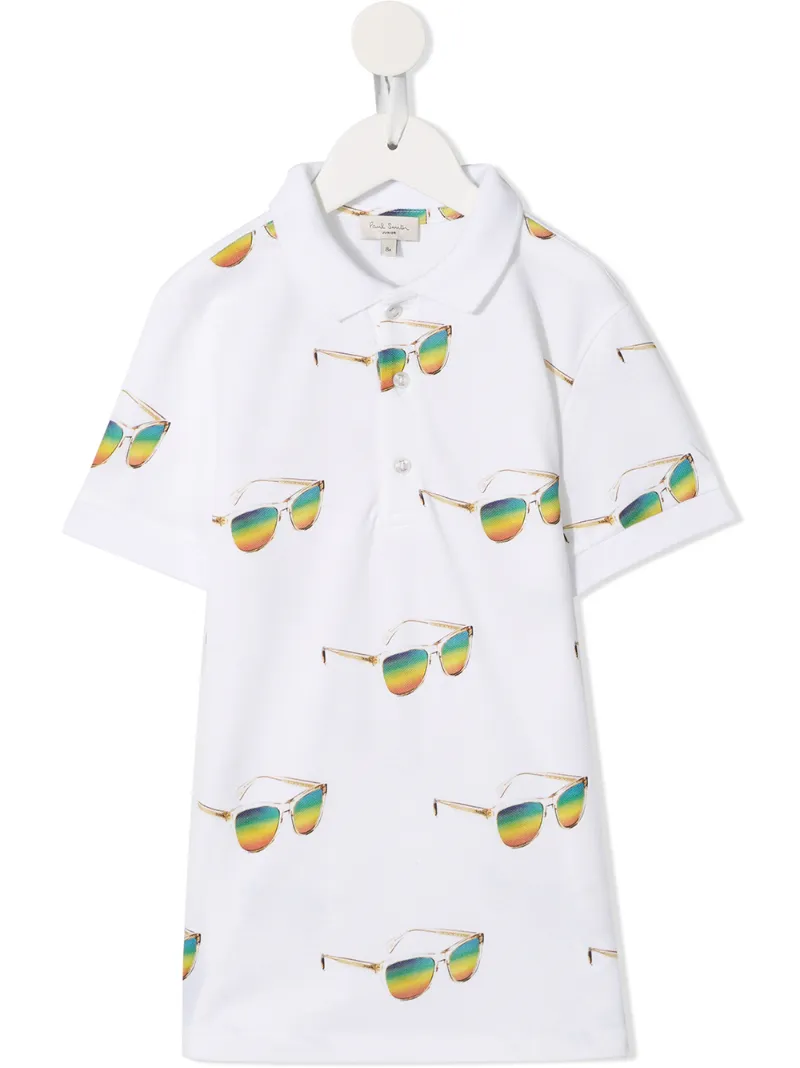 Paul Smith Junior рубашка-поло с принтом