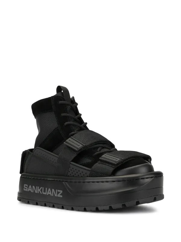 black platform sneakers