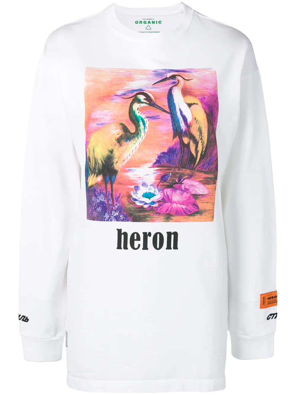 фото Heron Preston футболка Birds с длинными рукавами