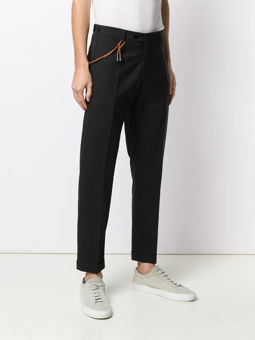  Berwich Chino Mit Lederband   Schwarz 