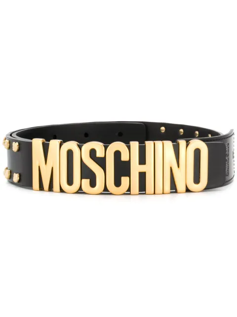 MOSCHINO LOGO PLAQUE BELT