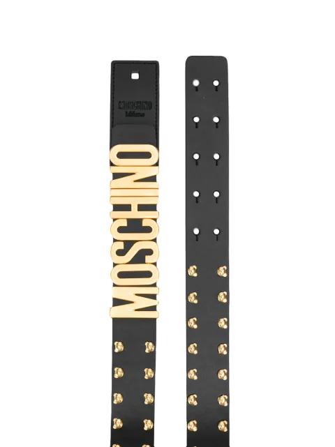 MOSCHINO LOGO PLAQUE BELT