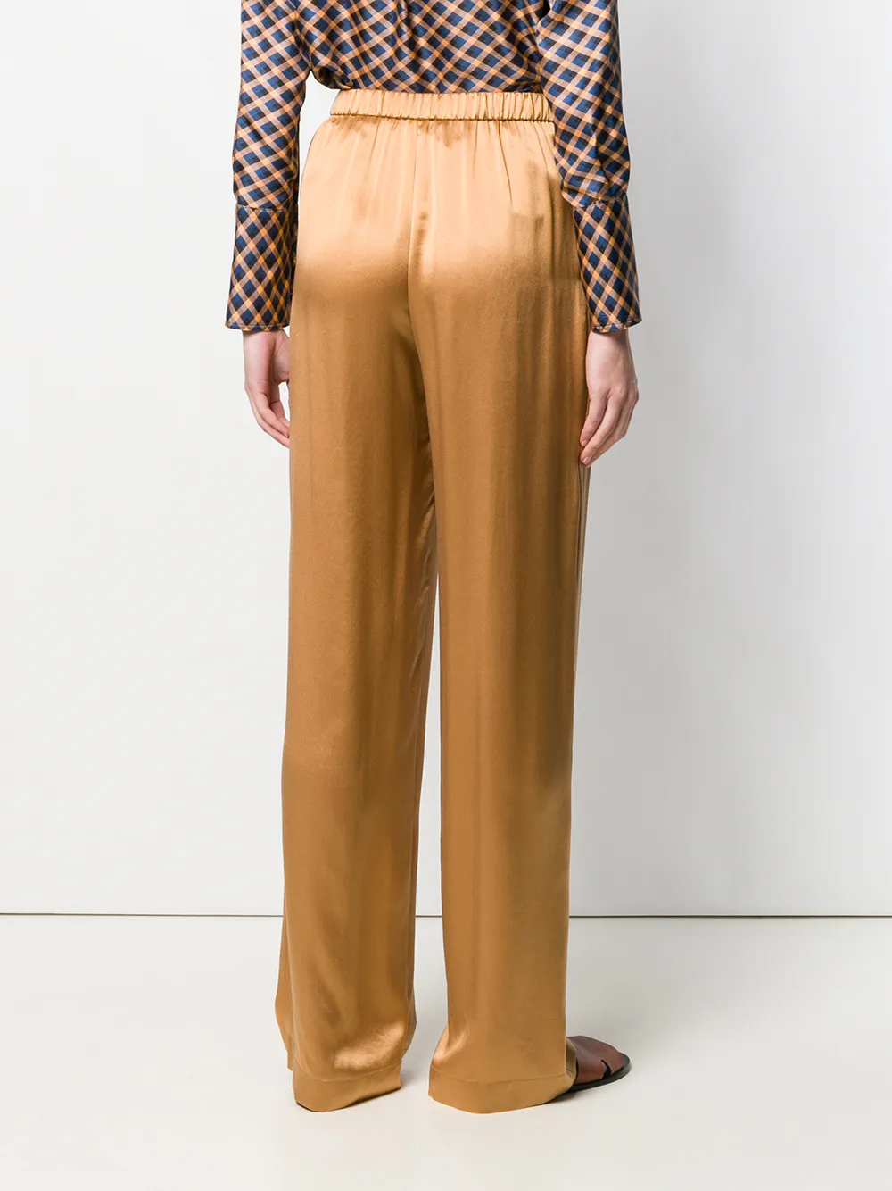 Alberta Ferretti Broek met wijde pijpen Beige