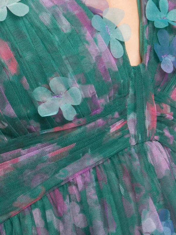 pink floral cocktail dress