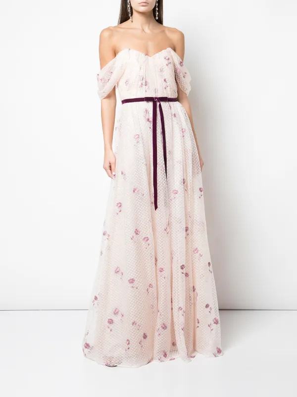 marchesa floral dress