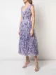 Marchesa Notte floral A-line dress