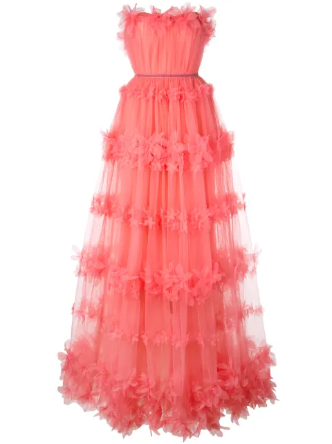Marchesa Notte Tulle Dress Farfetch Marchesa Notte Tulle Dress Farfetch