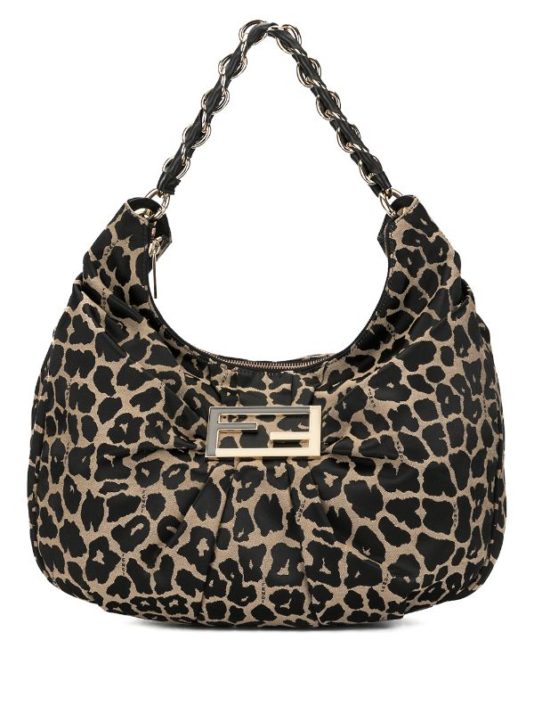 leopard print small hobo bag 