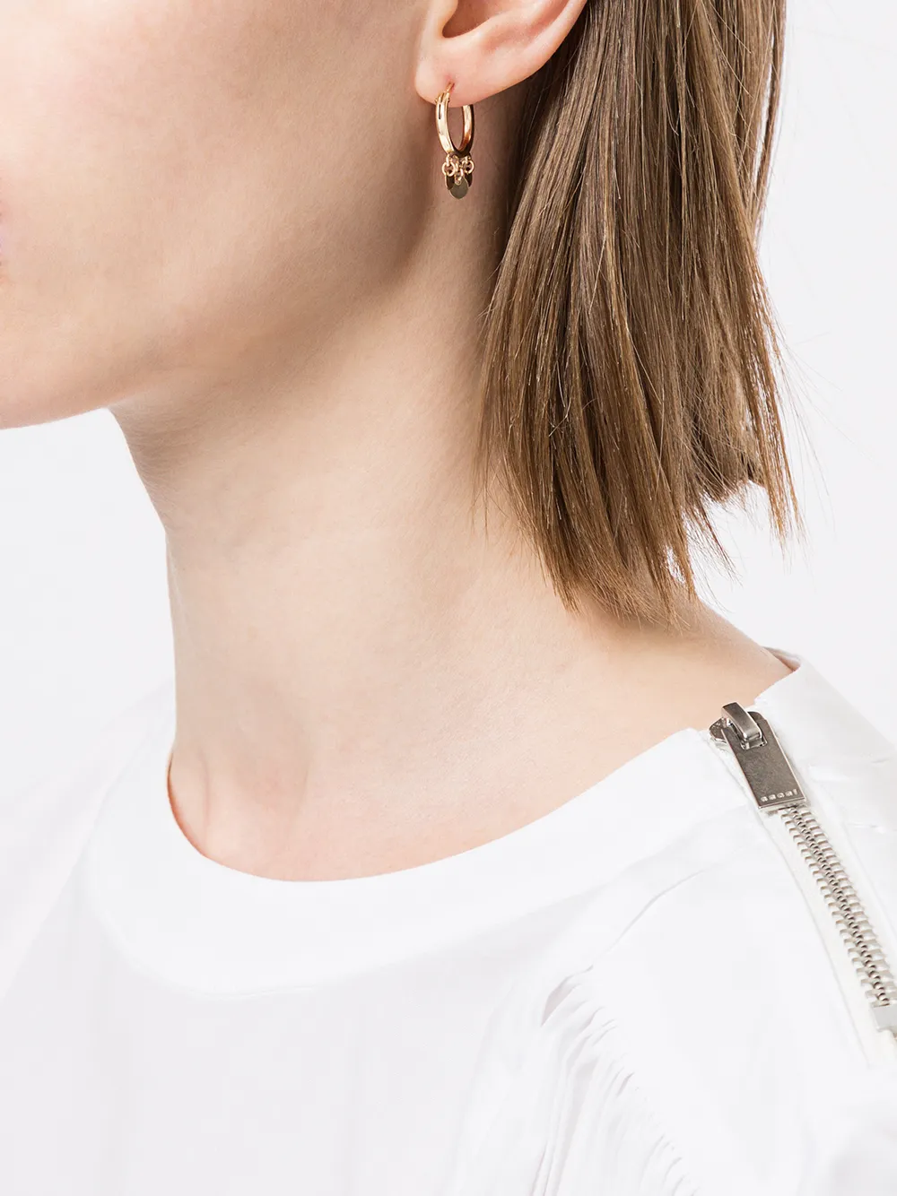 Image 2 of Petite Grand Moon hoop earrings