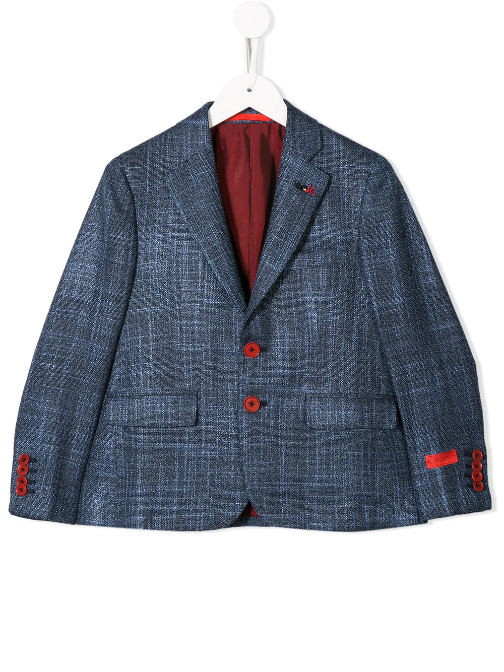 Isaia Kids блейзер из ткани шамбре