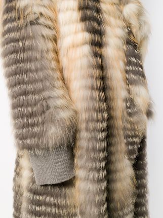 midi fur trimmed coat展示图