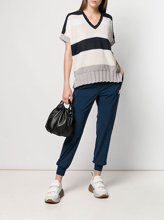 sequin embellished striped sweater展示图