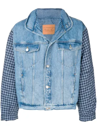 checked denim jacket