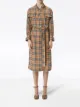 Burberry فستان قميص كاروهات كلاسيكي بخصر مربوط