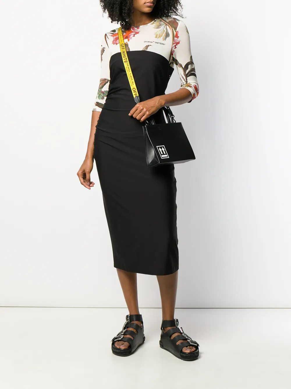 Off-White Midi-jurk - Zwart