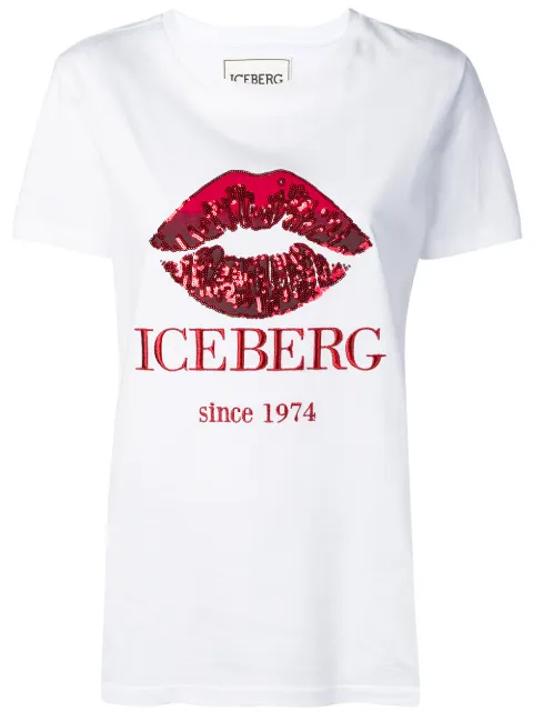 Iceberg sequin logo T-shirt
