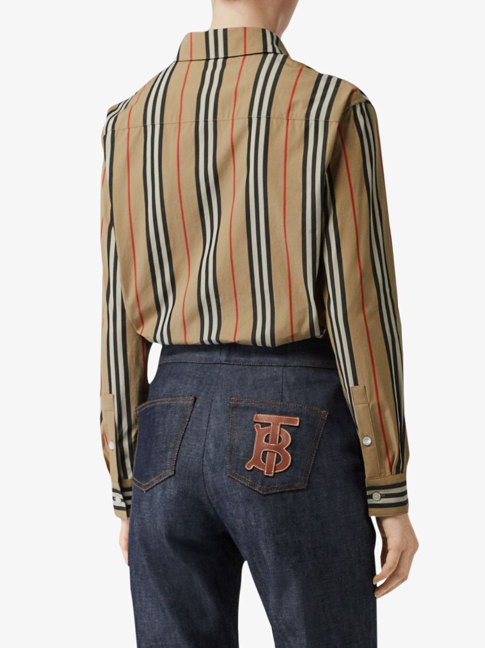 фото Burberry рубашка в полоску Icon Stripe