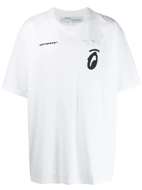 Click to view more detailed imagery on our partner's website Off-white Splitted Arrows Short Sleeve T-shirt In White In 0110 White/black