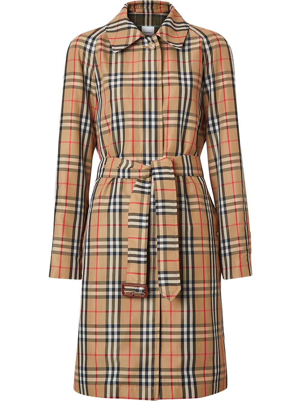 Burberry Vintage Check Belted Trench Coat - Farfetch