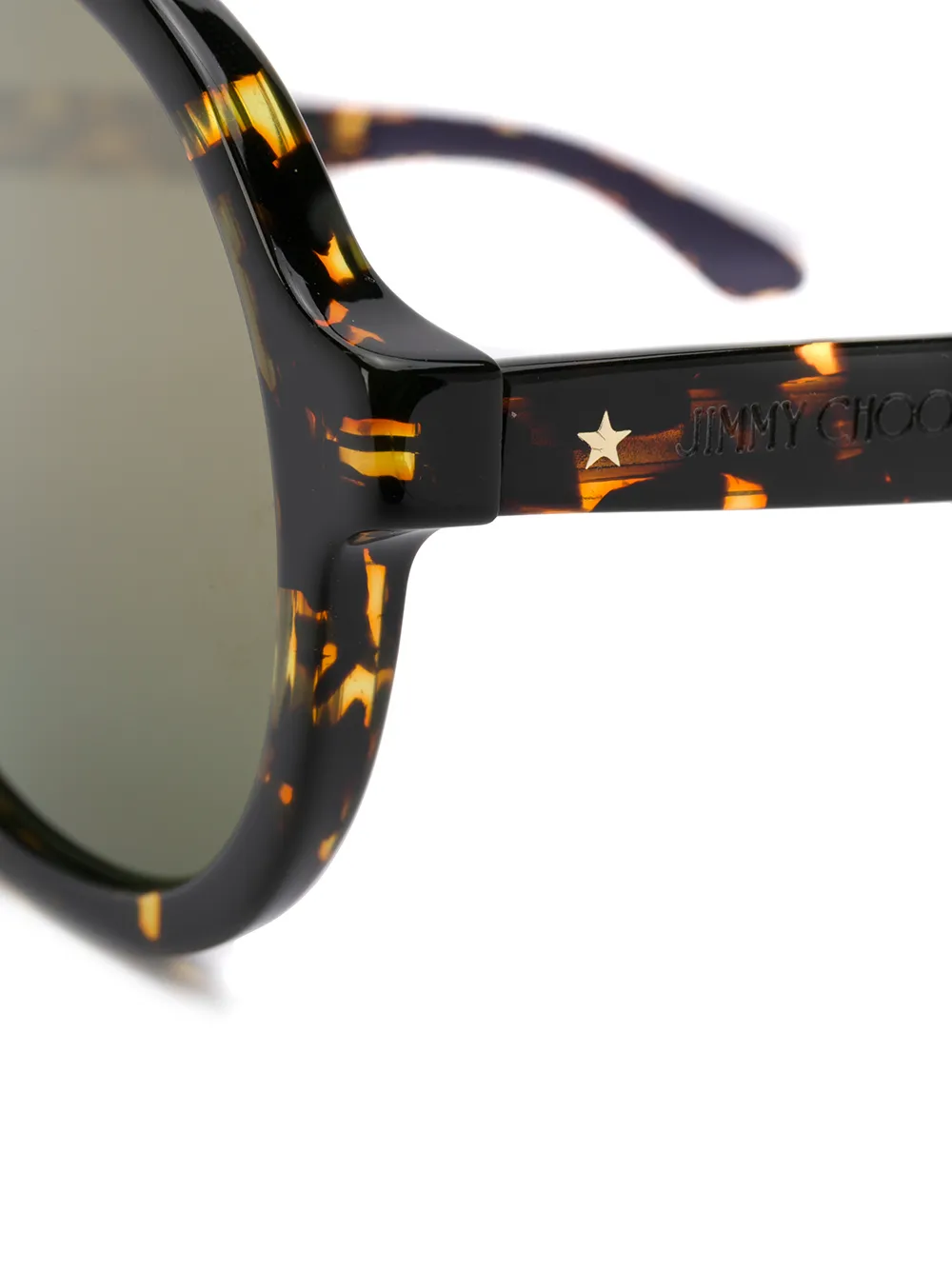 фото Jimmy choo eyewear солнцезащитные очки-авиаторы в оправе черепаховой расцветки