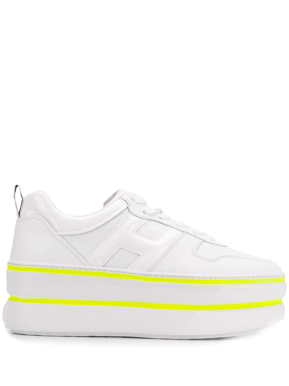 hogan white platform trainers