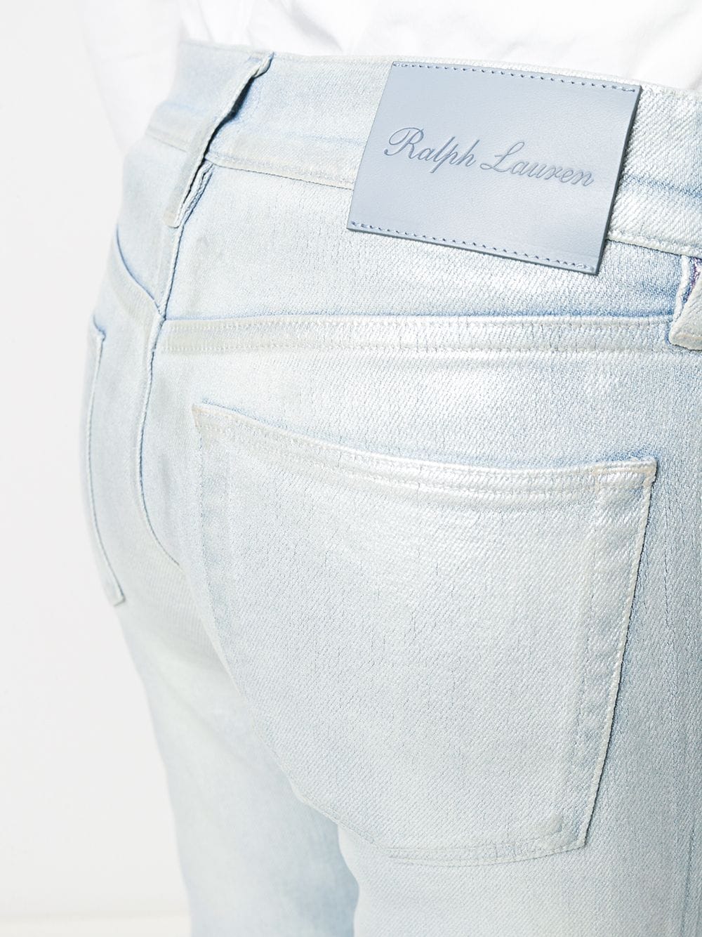 фото Ralph lauren collection джинсы с эффектом металлик
