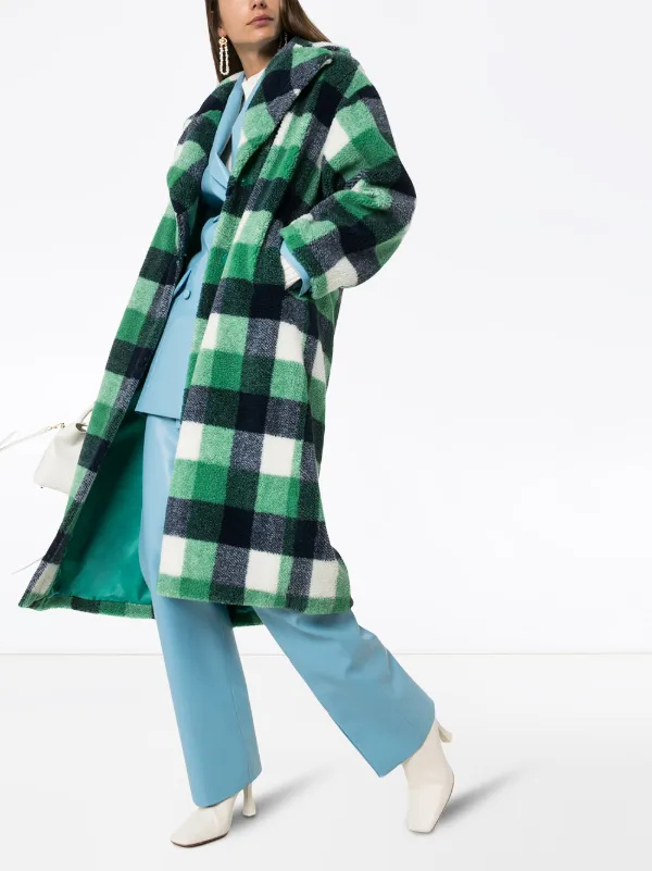 Green Stand Studio Maria Faux Fur Stand Studio Maria checked faux