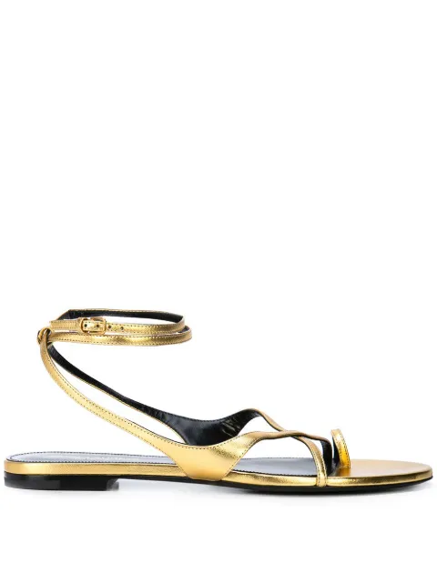 saint laurent gia flat sandals