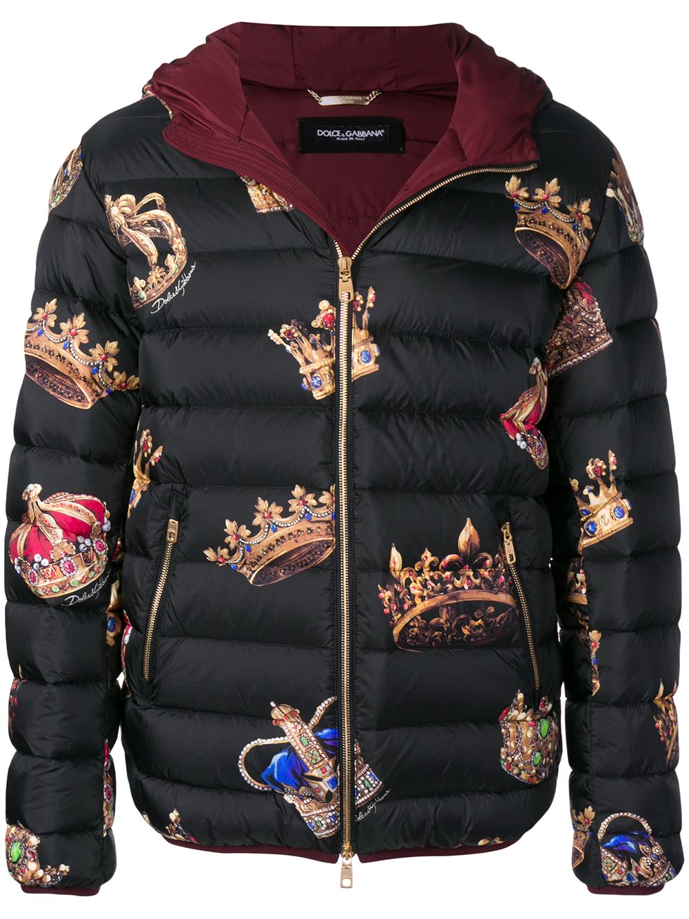 Dolce \u0026 Gabbana Crown Print Coat Aw19 