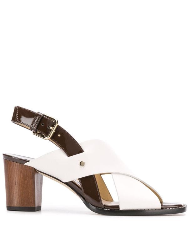 Shop white Jimmy Choo Aix 65 sandals 