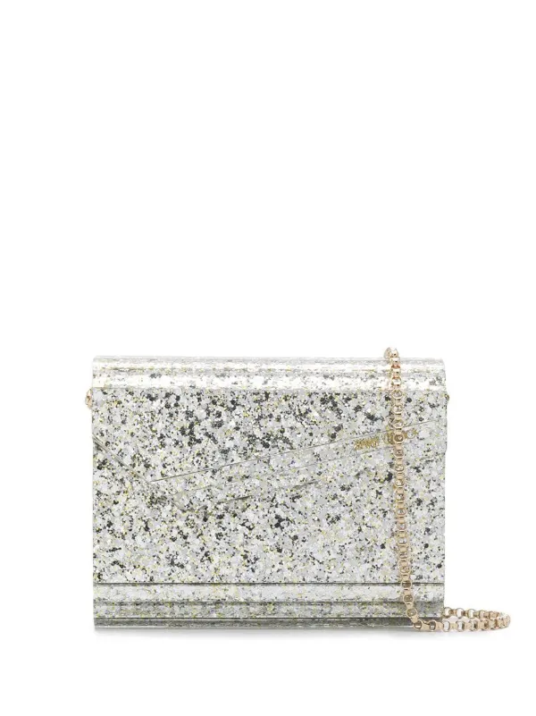 Jimmy Choo Candy glitter-detailing Clutch - Farfetch