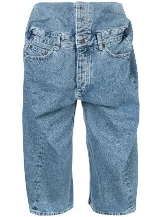 y project denim shorts