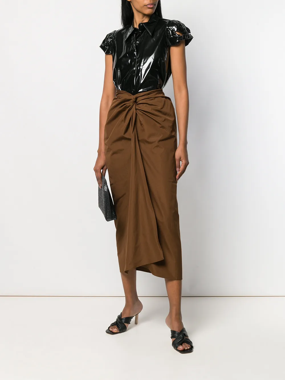 Max Mara Ruched Front Drape Skirt Farfetch