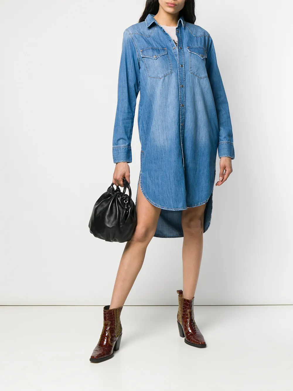  Diesel Denim Hemdkleid   Blau 