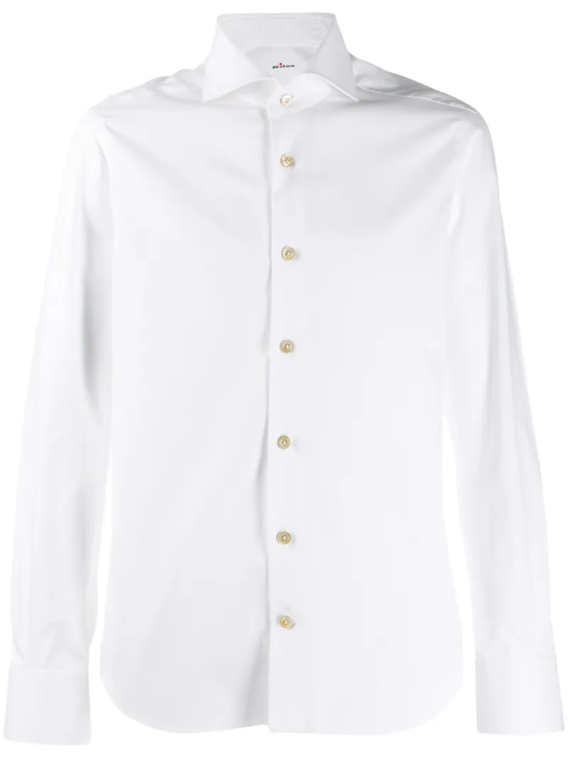Kiton однотонная строгая рубашка