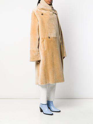 Lisa long shearling coat展示图