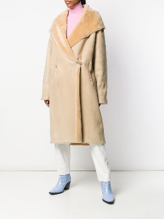 Lisa long shearling coat展示图